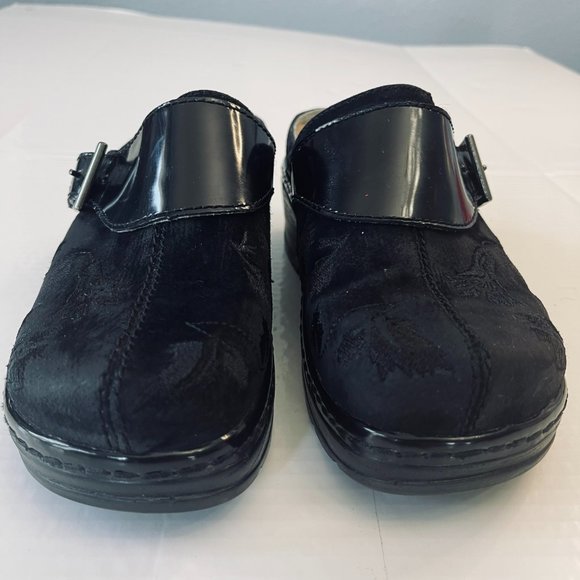 Women’s Klogs‎ Austin Floral Pattern Suede Leather Clogs SIZE 7 W - Picture 2 of 7